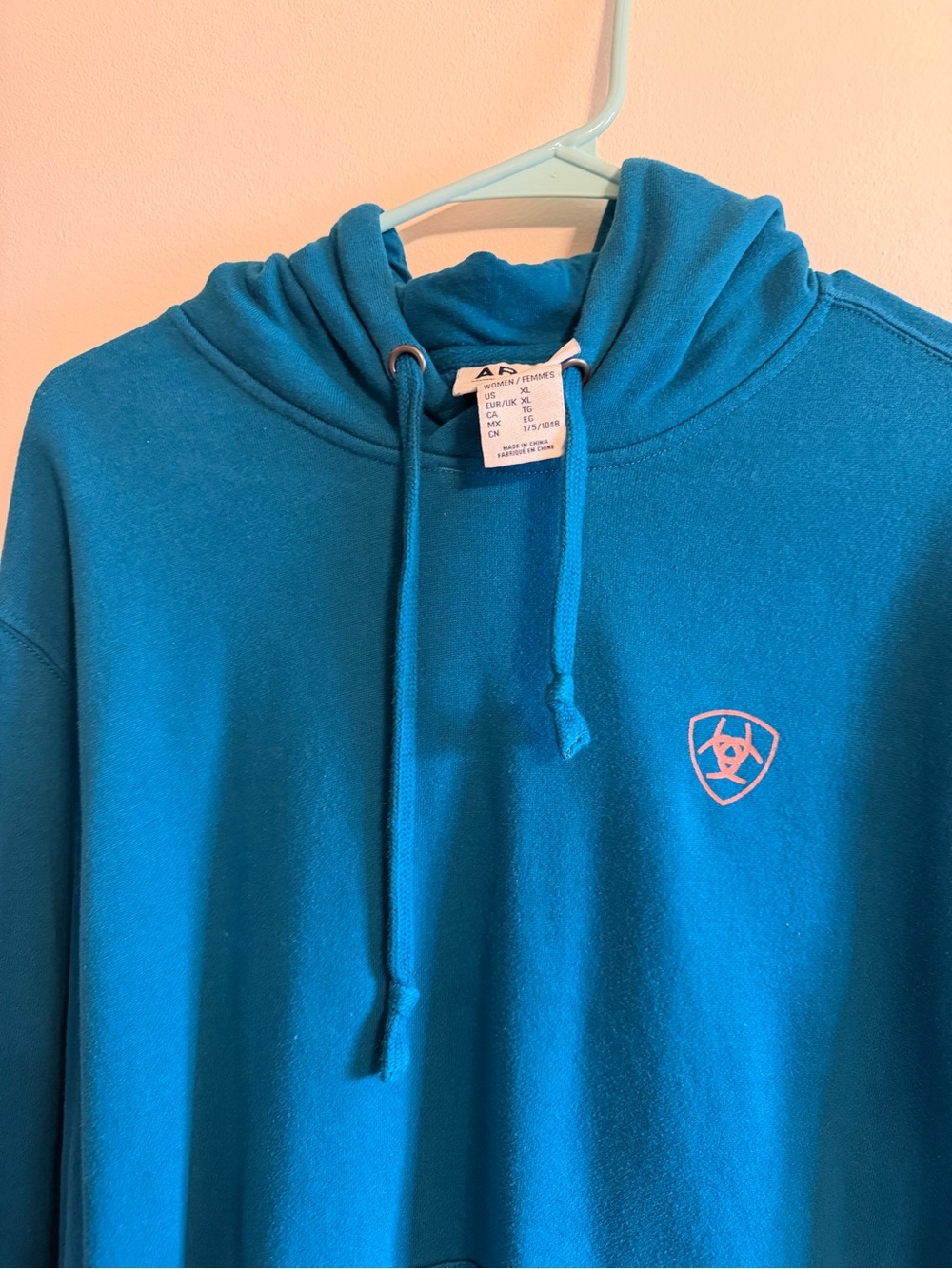 Women’s Teal Hooded Sweatshirt - Teal XL - Picture 11 of 14